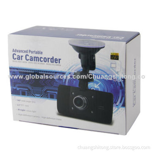 Car camera recorder, black color, H.264 with NTK96650, Novatek 170-degree wide angle
